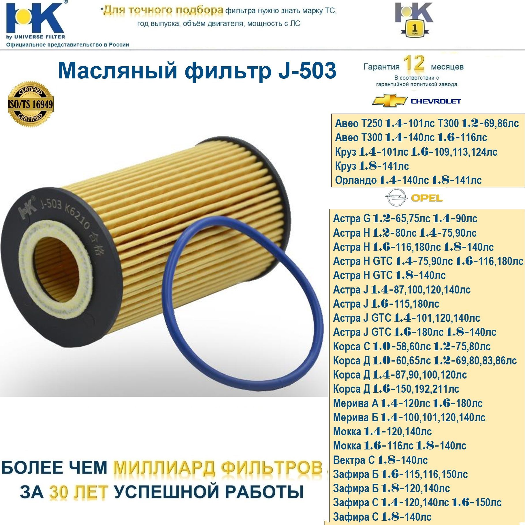 ФильтрмасляныйШевролеАвеоТ250300КрузОрландо;ОпельАстраHJКорсаСDEМоккаСигнумТиграВектраСЗафираBС;93185674;650359;55594651