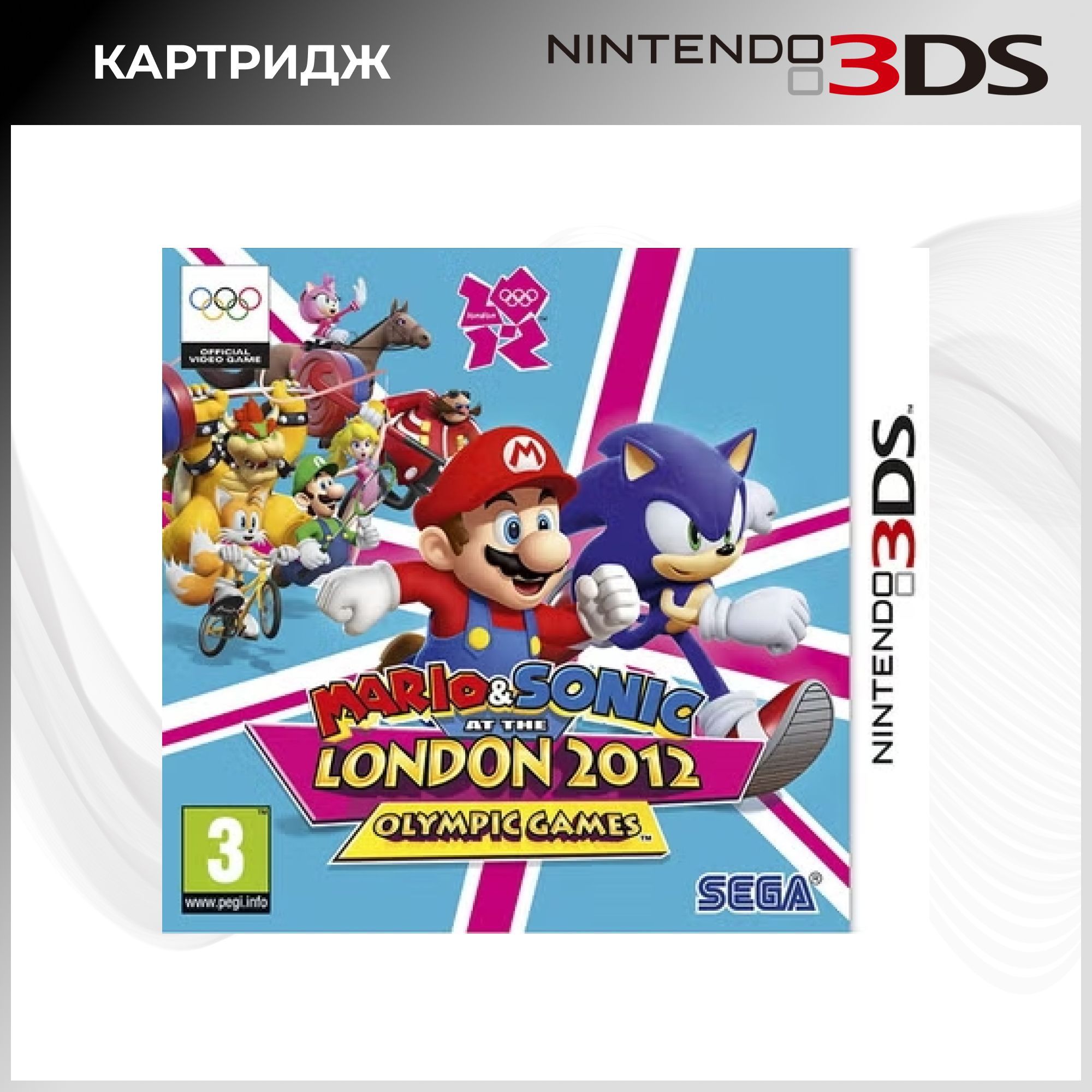 Игра Mario & Sonic at the London 2012 Olympic Games (Nintendo 3DS, Новая) (Nintendo 3DS, Английская версия)