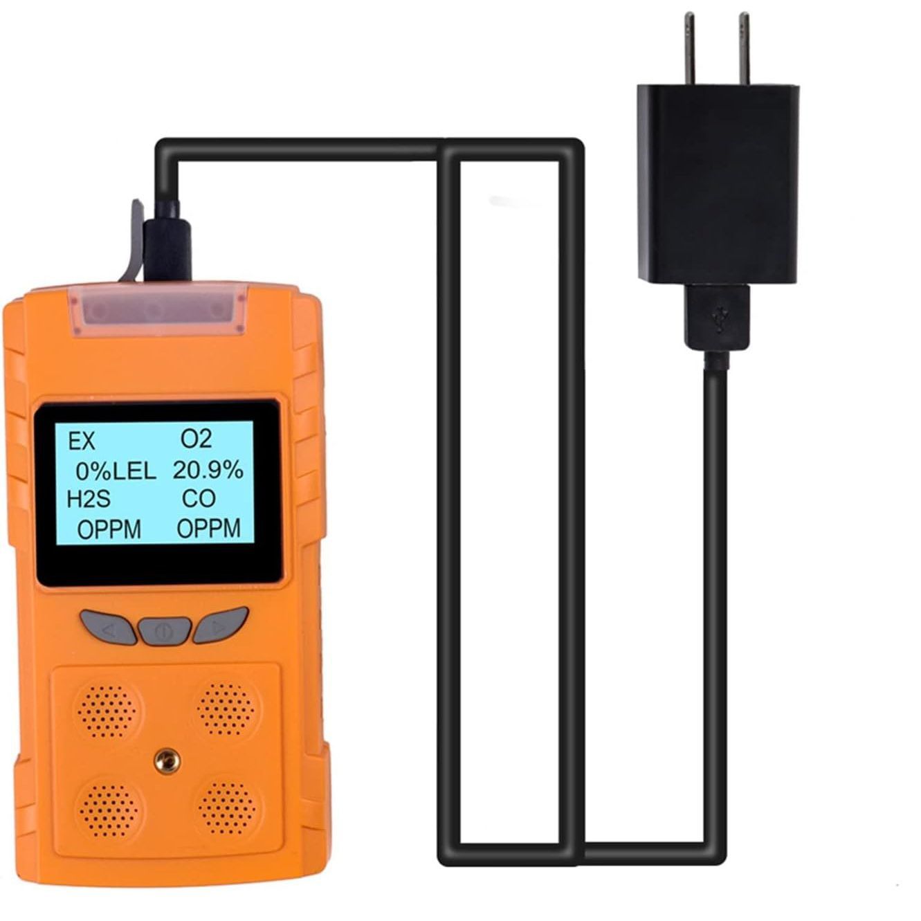 4 Газовых монитора Перезаряжаемый Портативный детектор газа Профессиональный газоанализатор H2S CO O2 EX