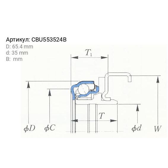 Подшипник выжимной KOYO CBU553524B HONDA KOYO CBU553524B