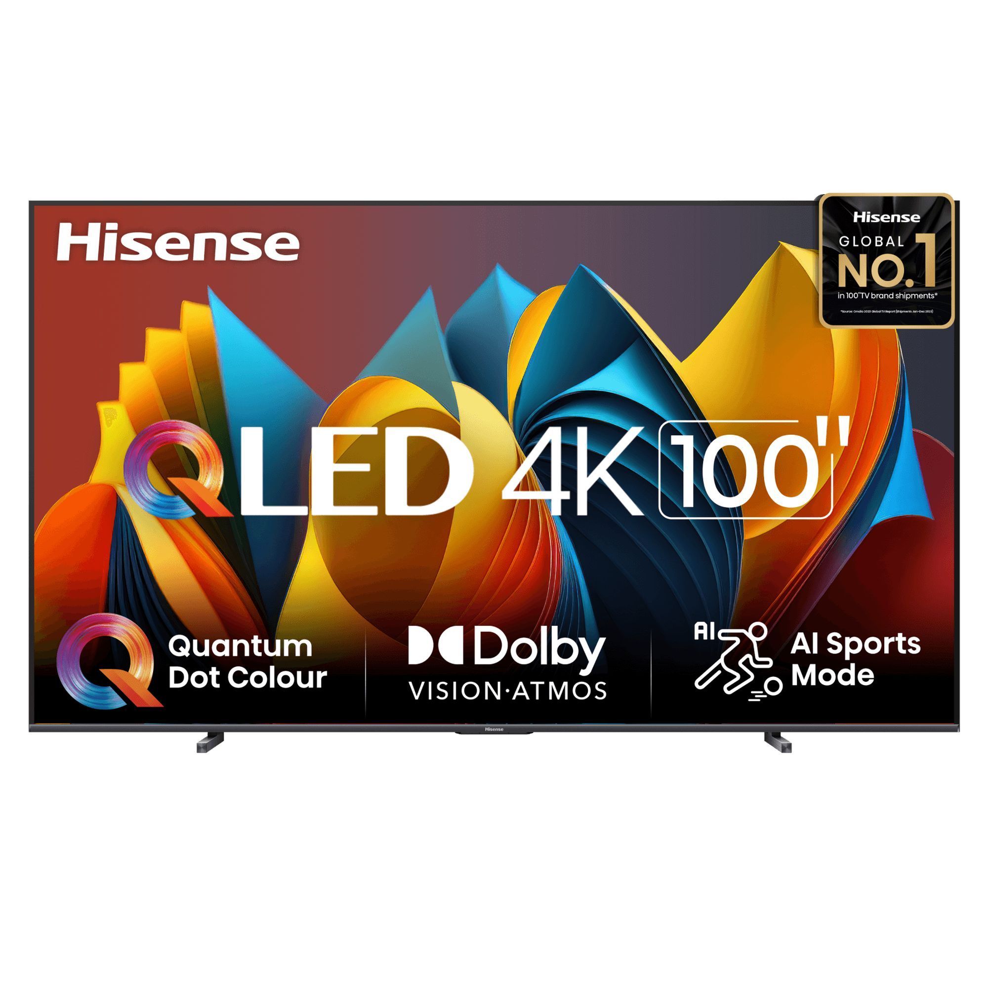 Hisense Телевизор 100E7NQ 100" 4K UHD, темно-серый