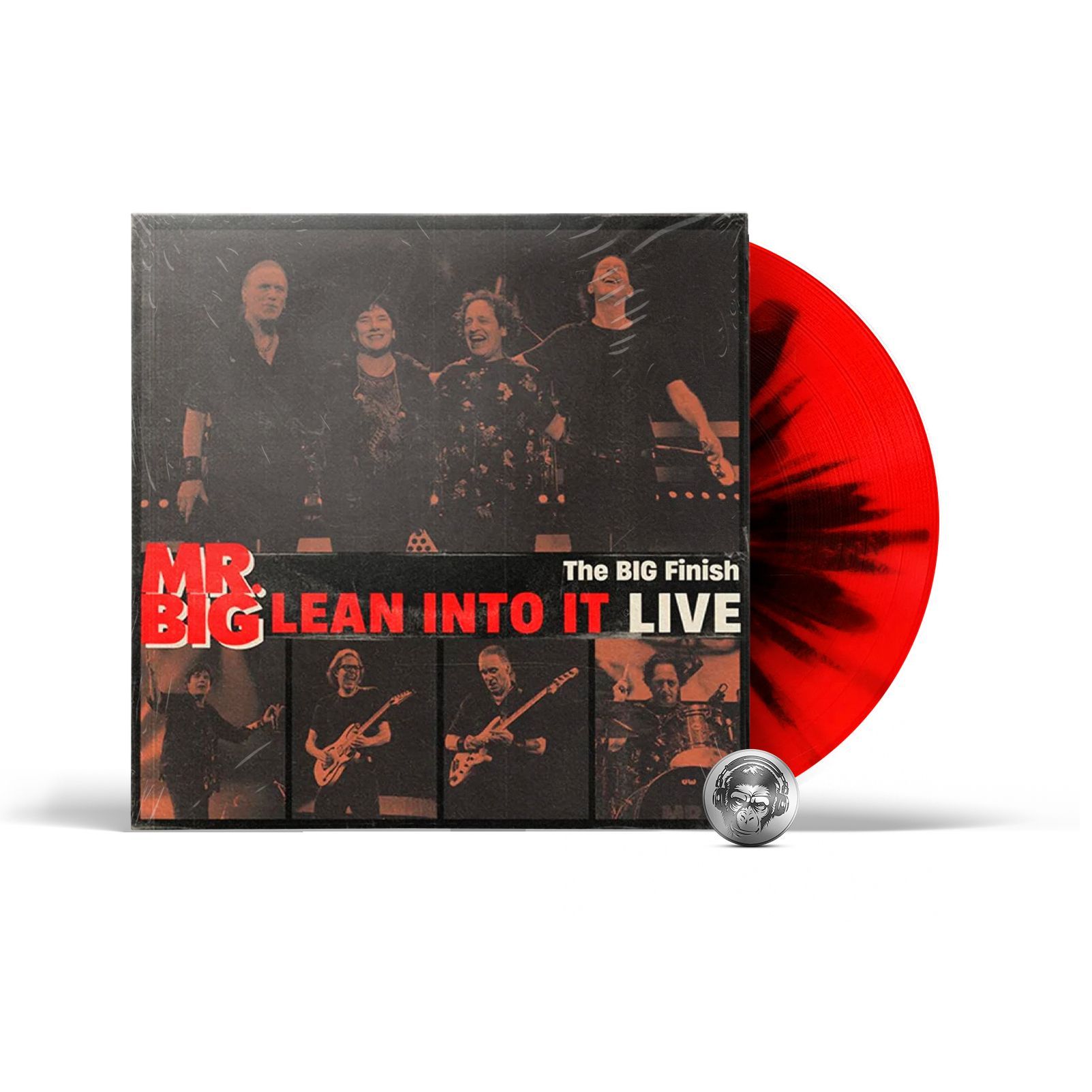 Виниловая пластинка Mr. Big - The Big Finish: Lean Into It Live (coloured) (1LP) 2024 Evoxs Red Black Splatter Limited Edition RSD