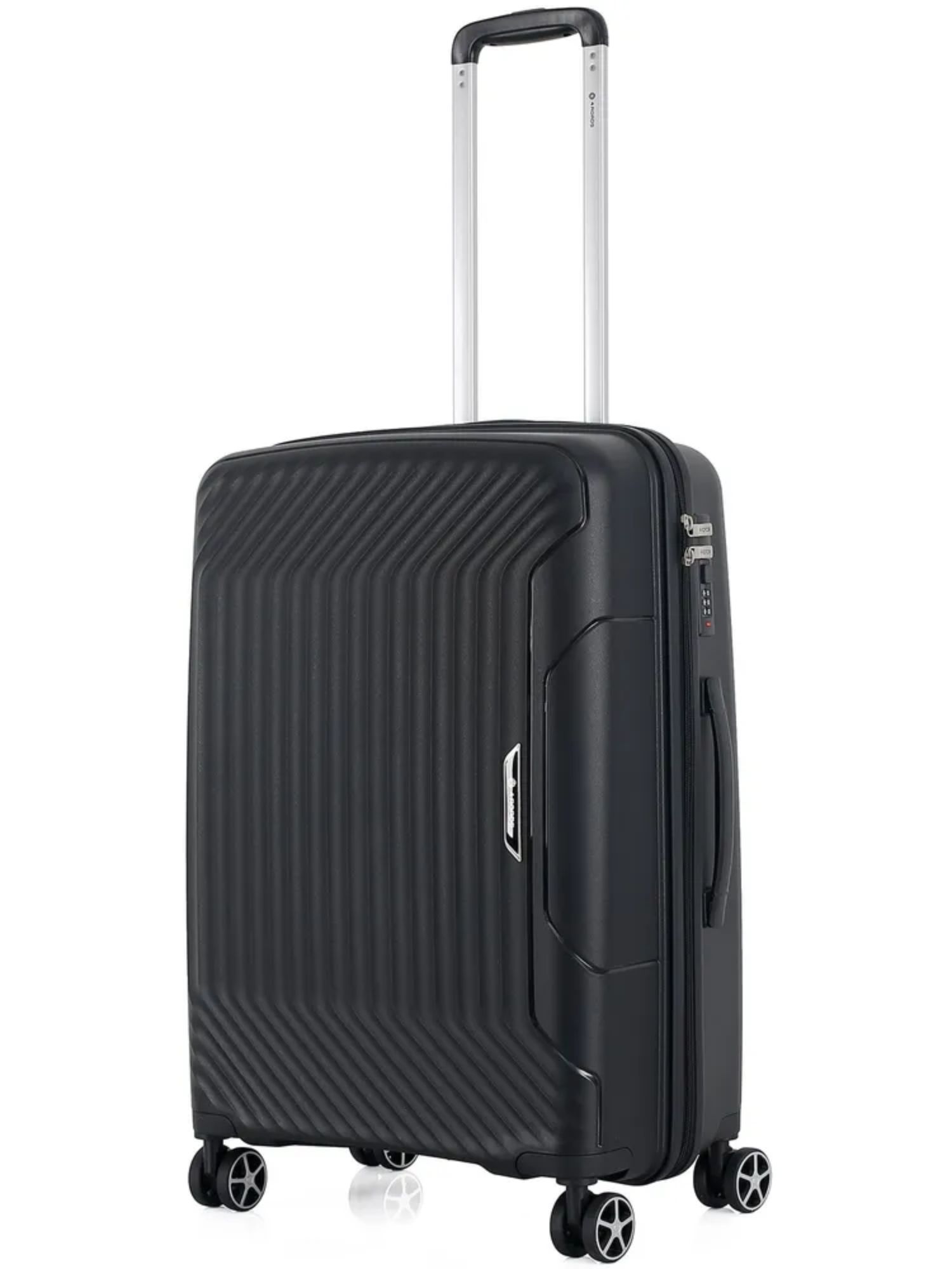 Чемодан средний 4ROADS 8001 (M) черный 65х43х25