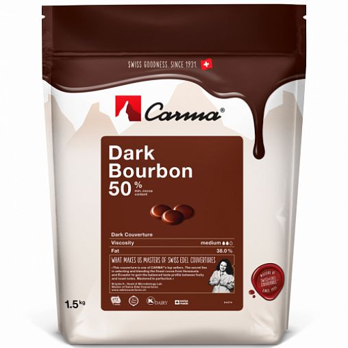 Шоколад темный Carma Bourbon 50% 1,5 кг