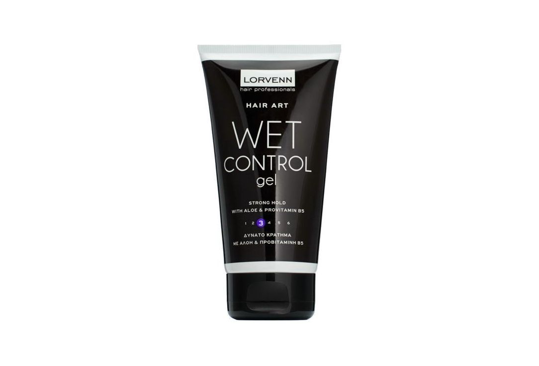 Гель для создания эффекта мокрых волос, сильной фиксации LORVENN WET CONTROL, 150 мл