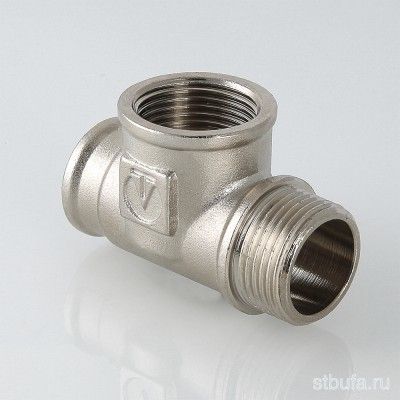 Тройник VALTEC, с переходом на нар. р. 1/2" вн.-вн.-нар.