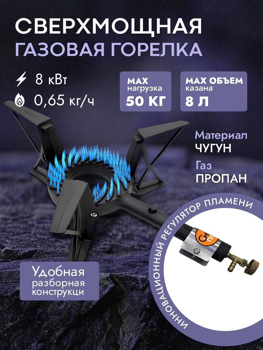 Газовая горелка для казана 8 кВт GetHof GBS-8P (пропан)