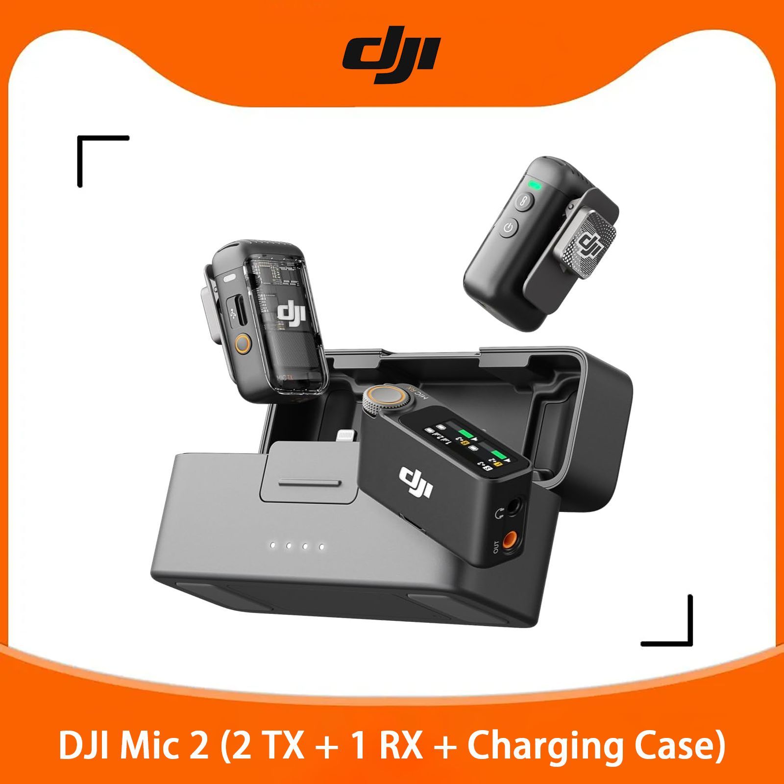 МикрофонDJIMic2(2TX+1RX+ChargingCase)