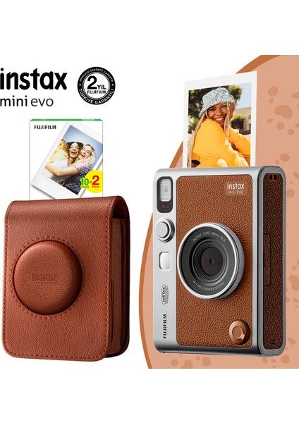 Камера Fujifilm Instax Mini Evo Brown и подарочный набор 4