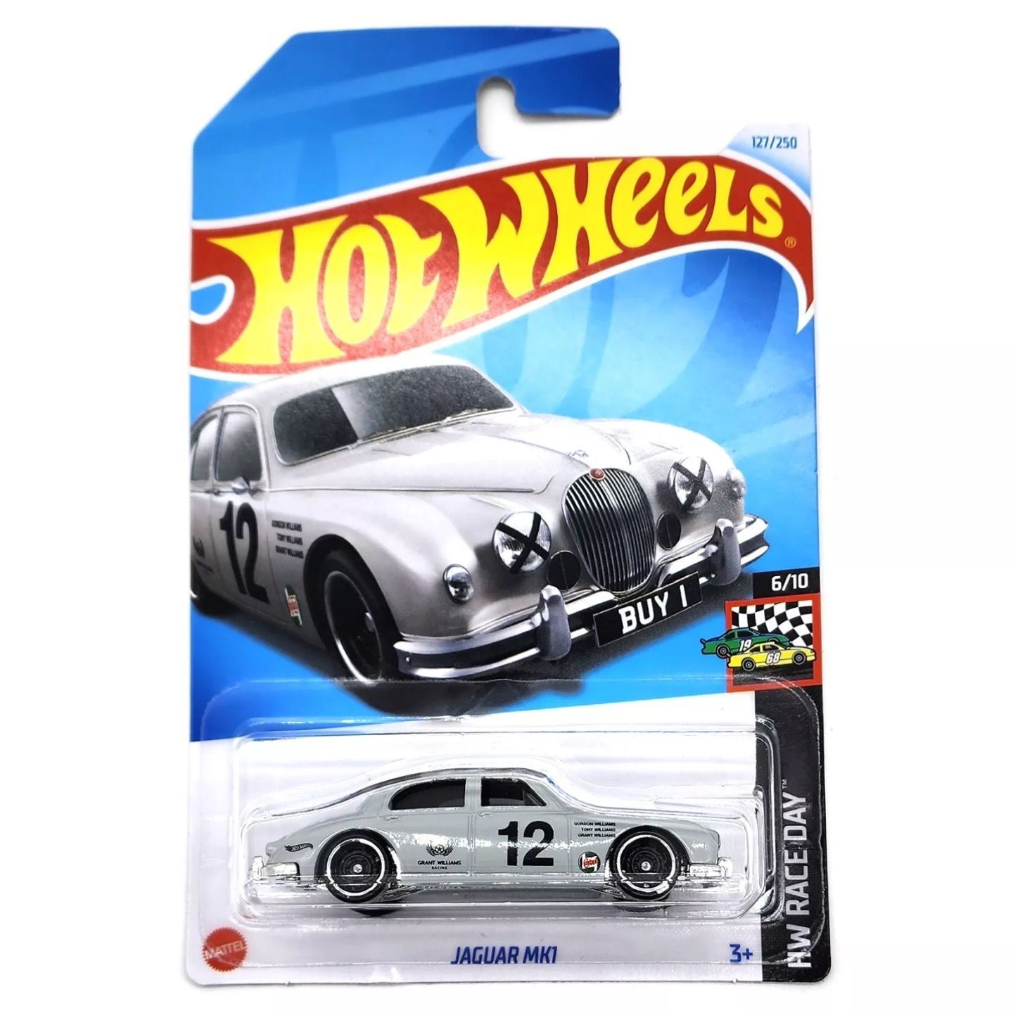 HRY80 Hot Wheels машинка металлическая игрушка коллекционная масштабная модель Jaguar MK1 Кейс 2024