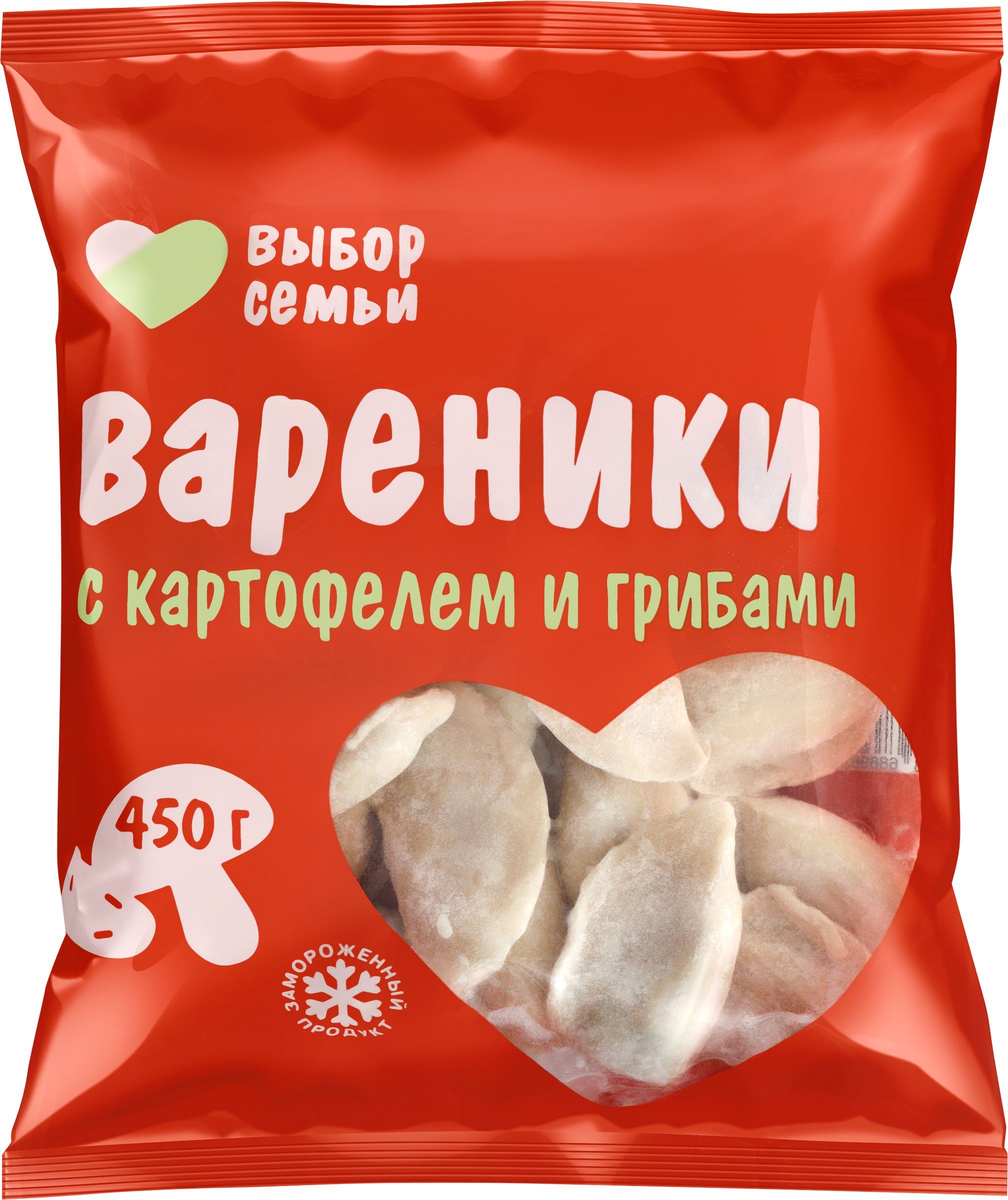 Вареники ВЫБОР СЕМЬИ с картофелем и грибами, 450г