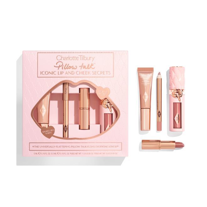 Подарочный набор косметики для макияжа губ и щек Charlotte Tilbury PILLOW TALK ICONIC LIP AND CHEEK SECRETS - PILLOW TALK