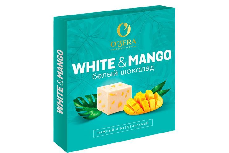 O'Zera, шоколад белый с манго, 90 г