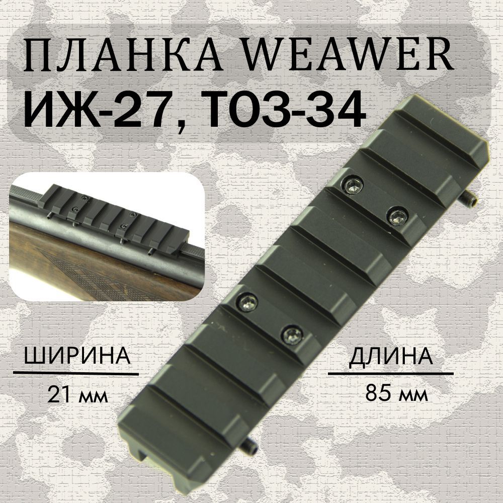 Планка вивера на ИЖ-27 (ТОЗ-34) 85 мм