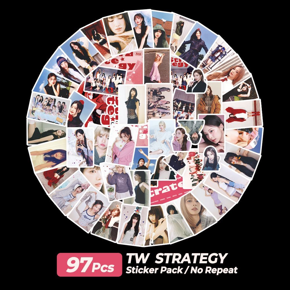 Набор Наклеек TWICE 97 шт. K-pop TWICE альбома 14TH STRATEGY наклейки на стену для декора