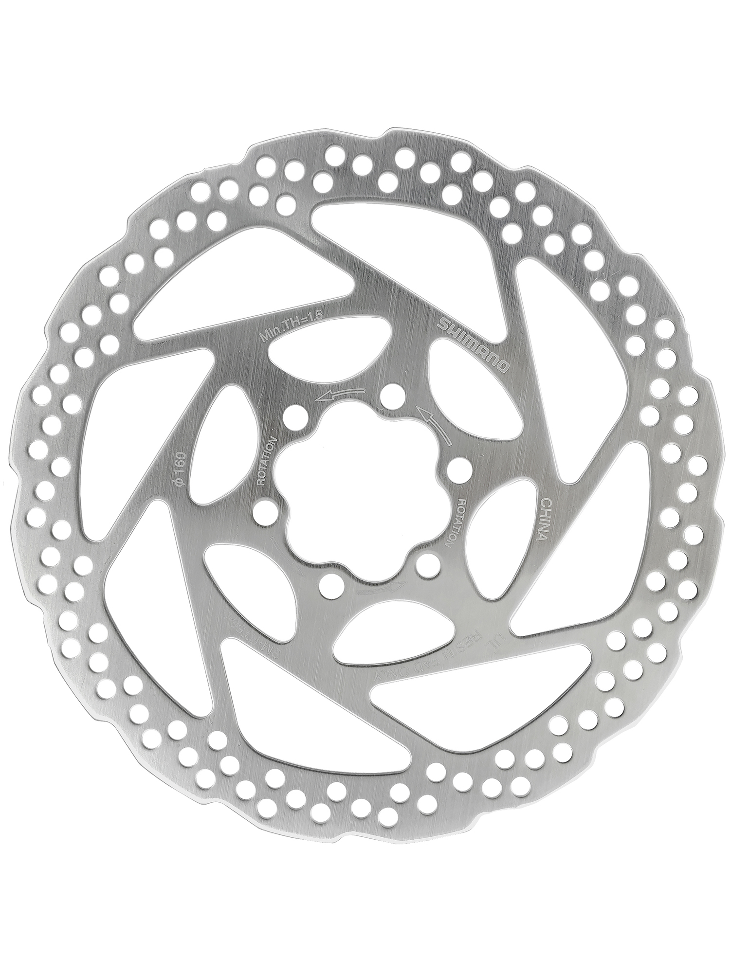 Shimano Тормозной диск для велосипеда SM-RT56-S ротор160 мм, с болтами и гроверами — Товары для велоспорта — фото 4