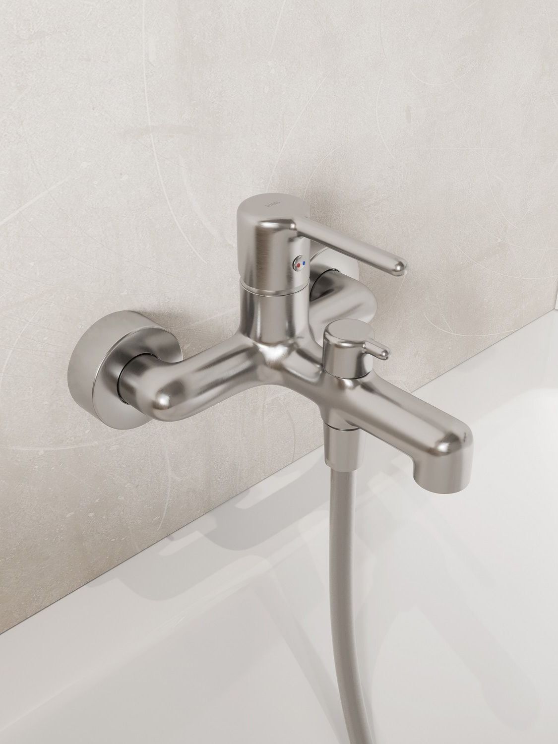 Фото товара на маркетплейсе ozon Cмеситель для ванны, хром матовый, IDDIS, Aiger, AIGBC00i02WA