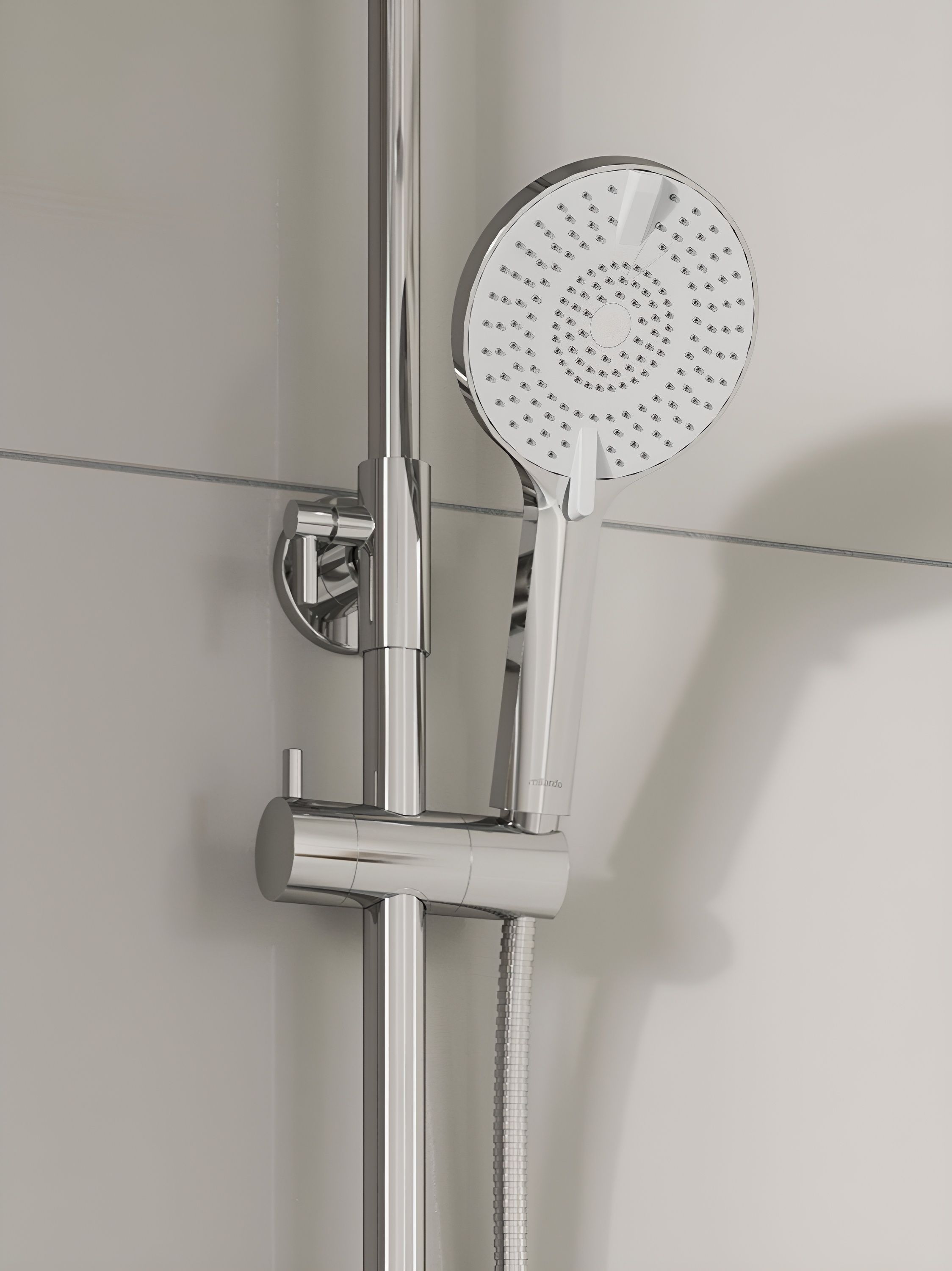 Фото товара на маркетплейсе ozon Лейка для душа, 4 режима струи, Rora, Milardo, ROR4FCRM18