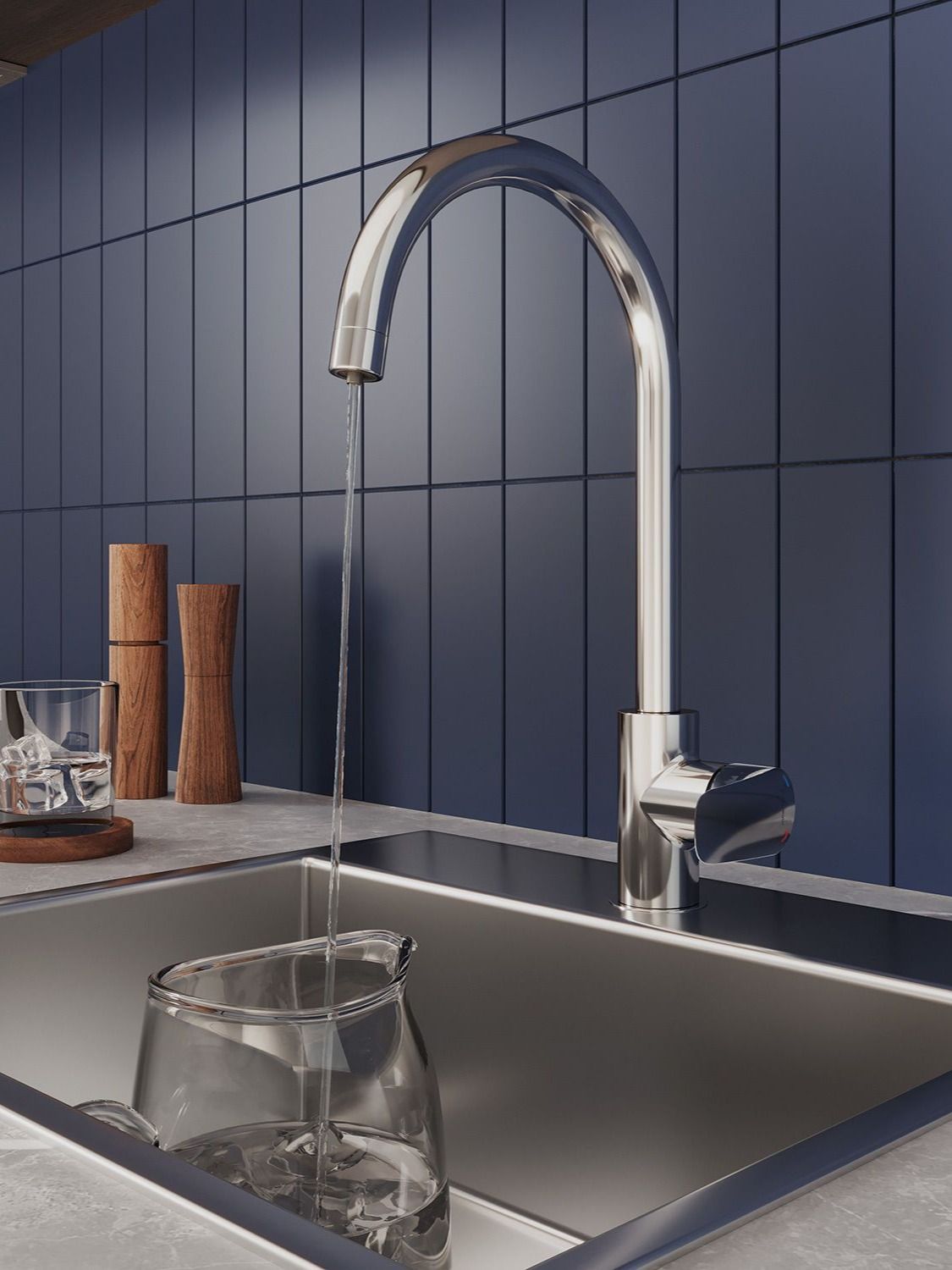 Фото товара на маркетплейсе ozon Смеситель для кухни с фильтром для питьевой воды, Milardo, глянцевый хром, Rora, RORSBFJM05