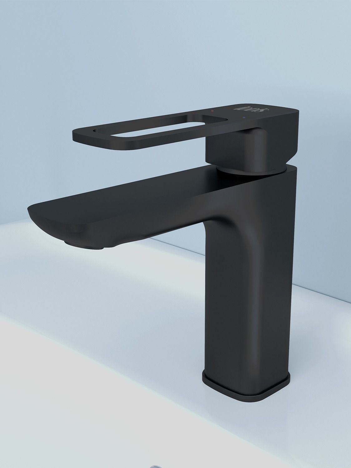 Фото товара на маркетплейсе ozon Смеситель для раковины IDDIS, латунь, черный матовый, Slide, SLIBL00i01