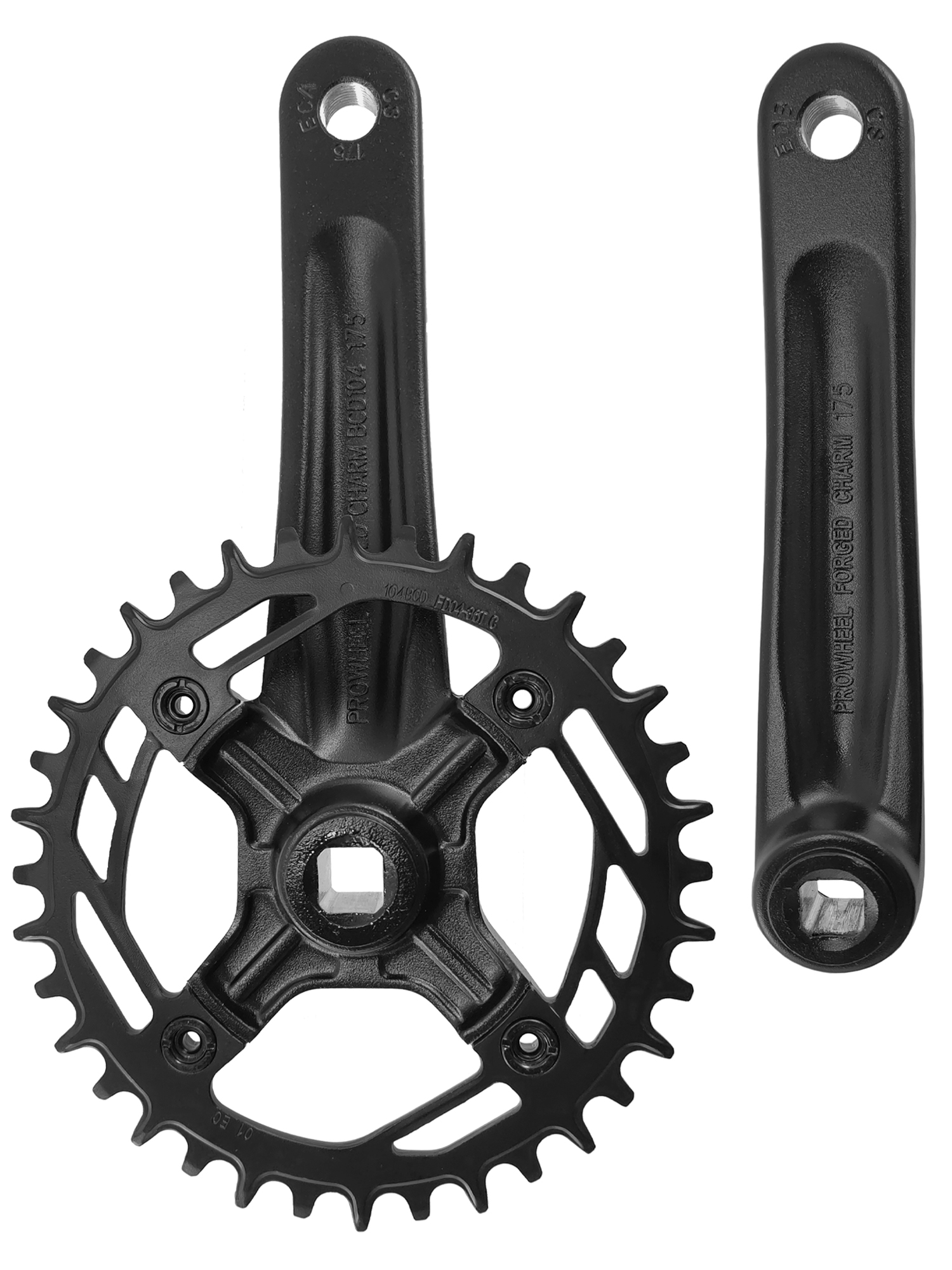 Prowheel Шатуны для велосипедов Charm, 175 мм, звезда 36 Narrow Wide — Товары для велоспорта — фото 4