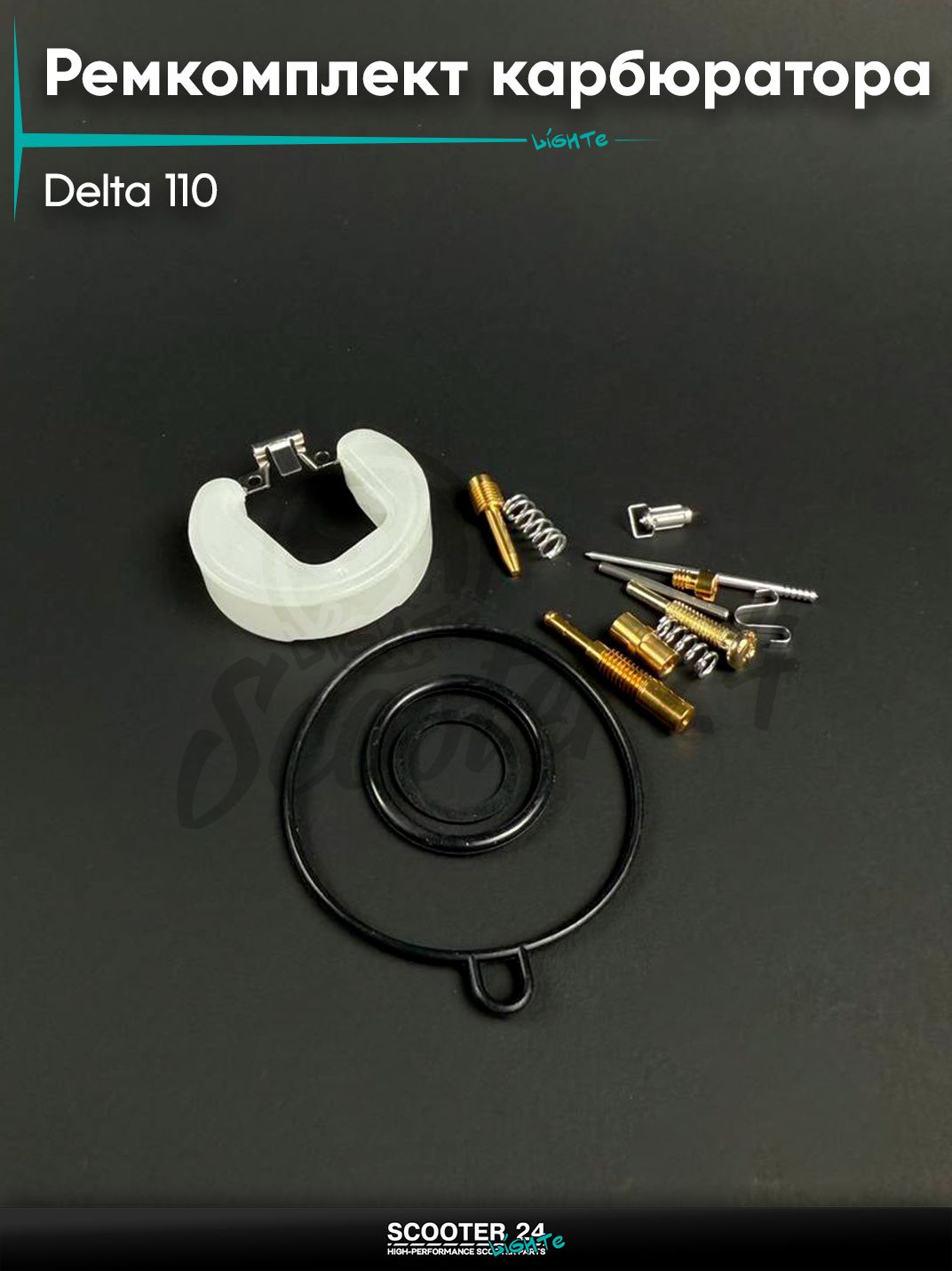 Ремкомплект карбюратора на мопед и мотоцикл DELTA / Дельта 110 кубов
