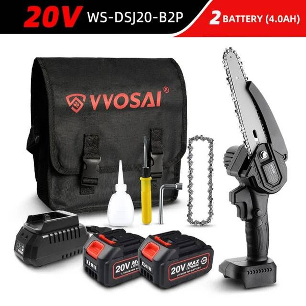 Электрическая цепная аккумуляторная мини пила WOSAI WS-DSJ20 20V 2 ...
