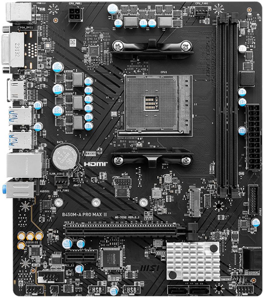 Материнская плата MSI B450M-A PRO MAX II (AM4 mATX) купить по низкой ...