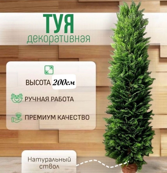 Купить Туя декоративная 200см,искусственный цветок по выгодной цене в ...