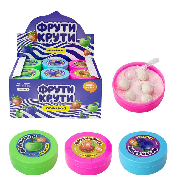 Жвачка с кислой пудрой "Фрути-Крути" ( 15 г x 24 шт ) - купить с ...