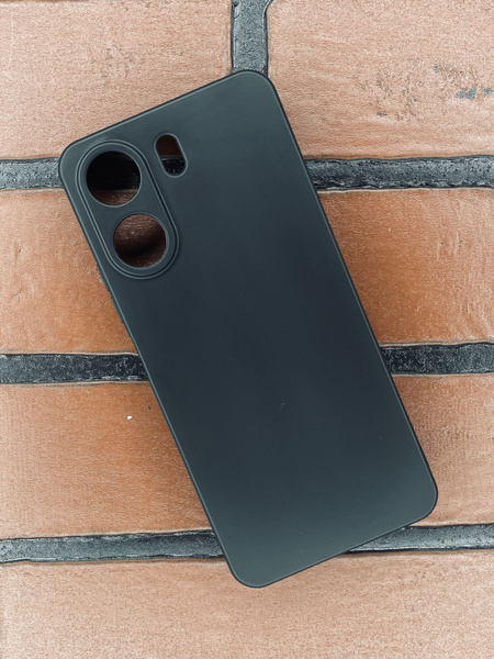 Чехол силиконовый черный матовый на Xiaomi Redmi 13C ( сяоми ксиоми ...