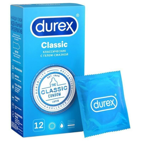 DUREX Classic Презервативы, 12 шт. - купить с доставкой по выгодным ...