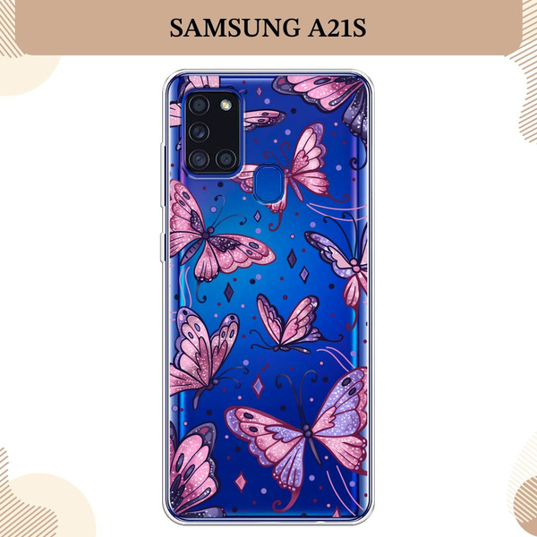 Силиконовый чехол на Samsung Galaxy A21s / Самсунг А21s, Фиолетовые ...