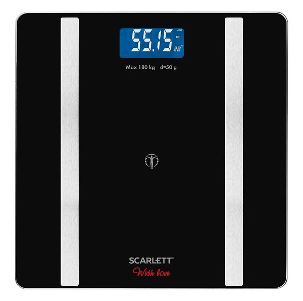 Напольные весы Scarlett SC-BS33ED112, серебристый, черный купить по ...