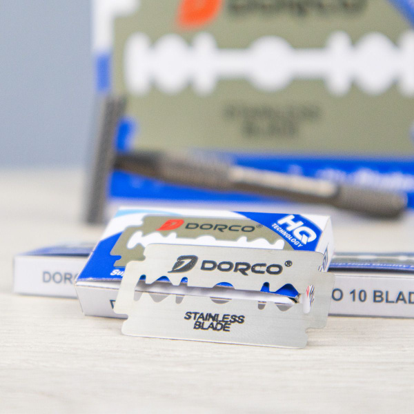 Сменные лезвия для опасной и т-образной бритвы, шаветки Dorco 100 шт ...