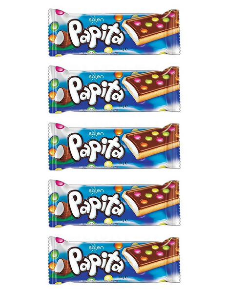 Печенье SOLEN Papita с кокосом и драже-конфетами, 5 шт. по 33 гр ...