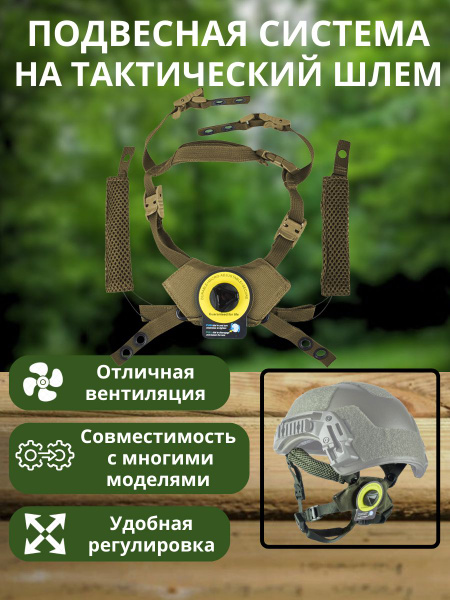 Тактическая подвесная система на шлем Подтулейной устройство купить на ...