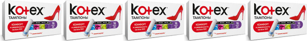 Тампоны Котекс Мини, комплект: 5 упаковок по 16 шт - купить с доставкой ...