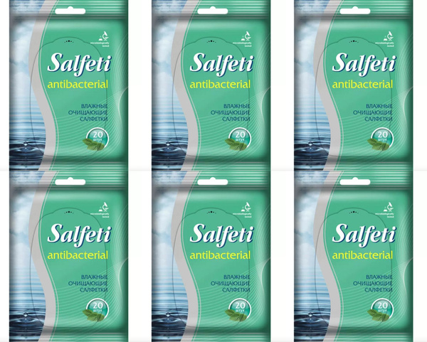 Salfeti antibac, влажные салфетки антибактериальные, 20 шт - 6 уп ...