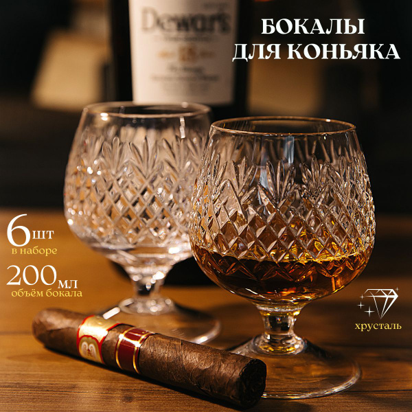 Набор бокалов TCS для коньяка, для виски "рельефная поверхность", 200 ...