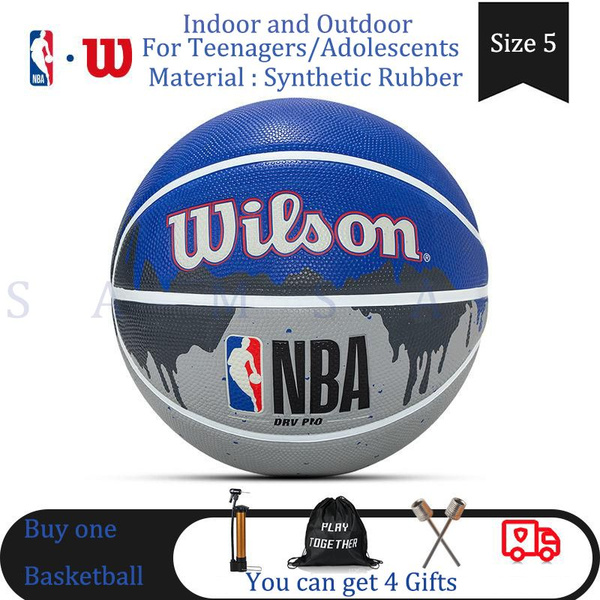 Мяч баскетбольный Wilson Grey and Blue Size 5 купить c доставкой на ...
