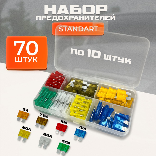 Набор автомобильных предохранителей "Стандарт", флажковые ...