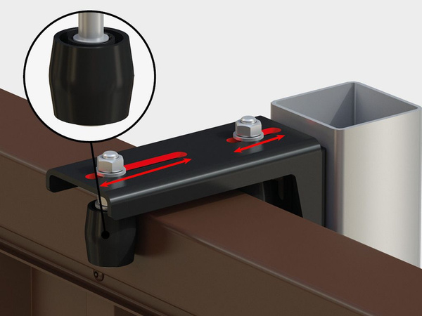 Направляющее устройство увеличенное с новыми роликами RAL9005 ...