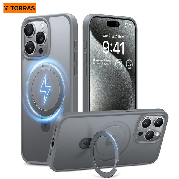 TORRAS 2024 Новый чехол для iPhone 15 Pro Max с подставкой ...
