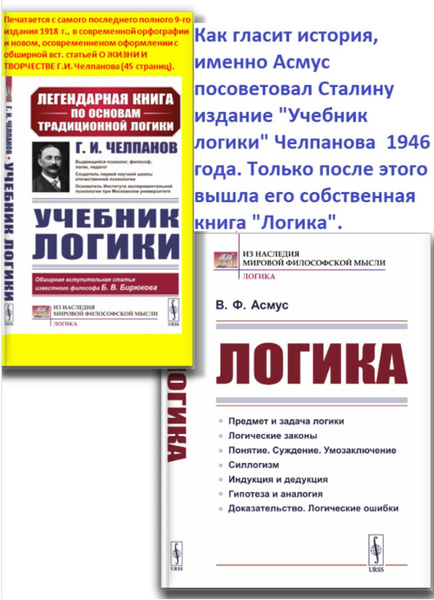 КОМПЛЕКТ: 1. УЧЕБНИК ЛОГИКИ. 2. ЛОГИКА | Челпанов Георгий Иванович ...