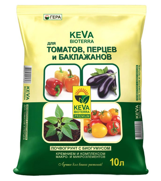 Грунт для томатов и перцев Keva Bioterra 10 л - купить по низкой цене в ...