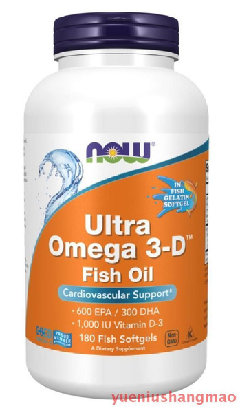 Омега 3 Ультра, витамин Д3 NOW Ultra Omega 3-D Fish Oil, 180 гелевых ...