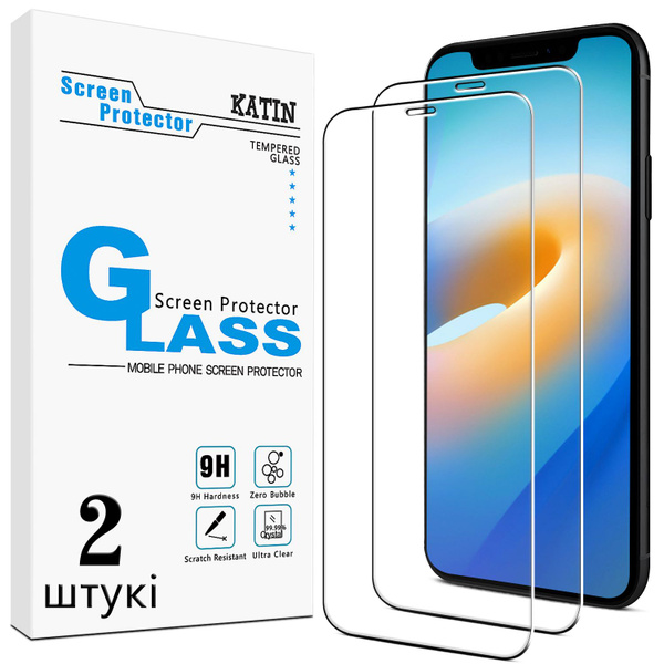 2 штуки: защитное стекло, катин, подходящее для iPhone 11 / xr, простой ...
