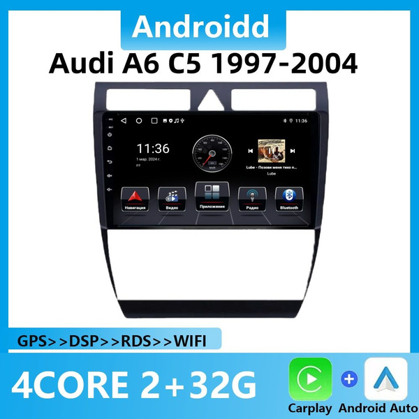 Штатная магнитола 2+32Гб для Ауди А6/Audi A6 C5 1997-2004 (Android Auto ...