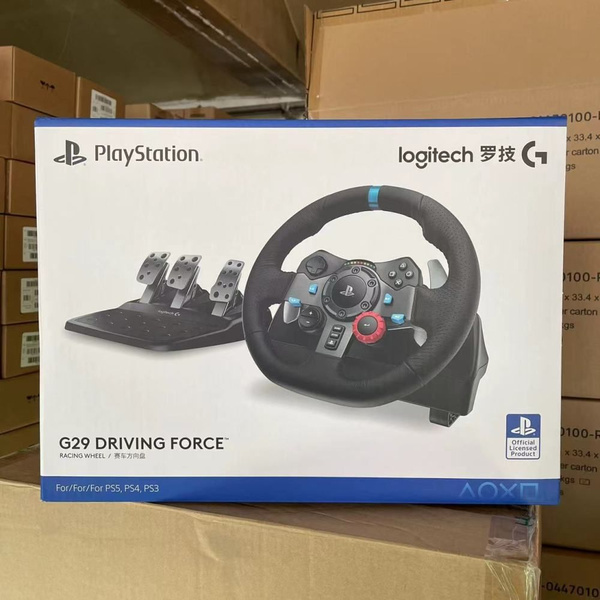 Logitech G29 DRIVING FORCE Racing Game Steering Wheel Foot Pedal G923 ...